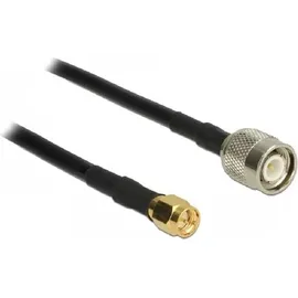 DeLock WLAN-Antennen Anschlusskabel [1x TNC-Stecker - 1x SMA-Stecker] 5m Schwarz