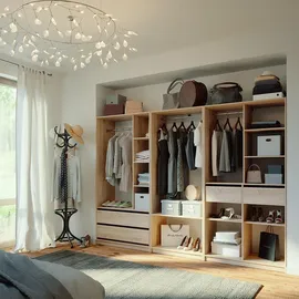 Vicco Kleiderschrank Elmo 280 x 200 x 50 cm Braun