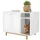 Tectake tectake® Katzenschrank, seitlicher Eingang, hohe Beine, kleines Staufach, inklusive Kratzmatte, 80 x 52 x 61,5 cm