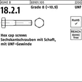 Hörger & Geßler ASME B 18.2.1 Sechskantschraube UNF 1/4x1,907x6" Stahl 10.9 blank"