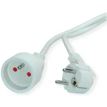 Value Schutzkontakt-Verlängerungskabel, 230VAC, UTE Version, weiß, 5 m
