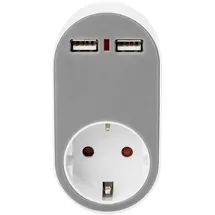 Digitus Universal Steckdosenadapter mit 2 x USB-A