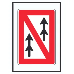 überholverbot für Verbände Symbol A0 (841x1189mm)
