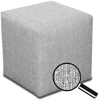 Best For Home Sitzhocker Samt 40 x 40 x 40 cm Silber
