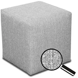 Best For Home Sitzhocker Samt 40 x 40 x 40 cm Silber