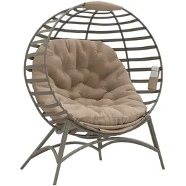 Outsunny Papasansessel Gartenstuhl 118 x 75 x 139 cm orange/khaki 2 St.