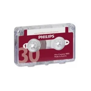 Philips LFH0005 Mini-Kassetten, 30 Minuten, Rot, 1 Stück