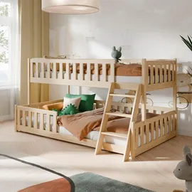 Kids Collective Etagenbett Kids Collective 120 x 200 cm Kiefer massiv natur beige