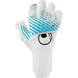 Uhlsport FM Cybertec Absolutgrip SC Torwarthandschuhe Fangmaschine - - Enger Torwart-Handschuh mit hervorragendem Grip, weiß/cyberblau/schwarz