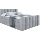 altdecor Boxspringbett BOXI1-Z KING 160 x 200 cm H3/H4 Grau