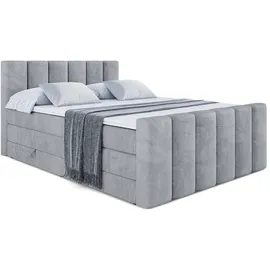 altdecor Boxspringbett BOXI1-Z KING 160 x 200 cm H3/H4 Grau