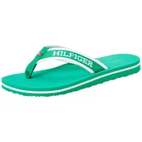 Tommy Hilfiger Damen Flip Flops Pool Slide Zehentrenner, Grün (Olympic Green), 41 - 41 EU