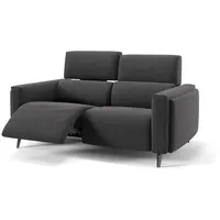 Sofanella 2-Sitzer Stoff, Relaxsofa, Designsofa, Designer Couch, Italienisches Sofa, 2er Sofa schwarz