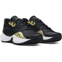 Under Armour Unisex UA Lockdown 7 Low Basketball Schuhe, Black/Metallic Gold/Black, 45 EU