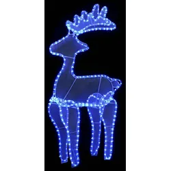 vidaXL Rentier Weihnachtsdekoration mit Mesh 306 LEDs 60x24x89 cm