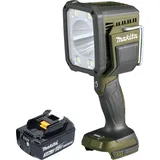 Makita, Arbeitsleuchte, DML 812 F1 Akku Handstrahler 18 V 1250 lm LED Olive Grün Outdoor Adventure Sonderedition + (1250 lm)