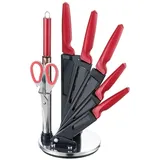 Michelino Messer-Set Messerblock sehr hochwertiges Messer Küchenmesser Set Rot
