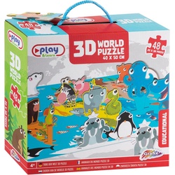 Grafix 3D Puzzle Tiere der Welt (40x50cm)