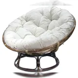Papasan Sessel Rattansessel Schalensitz Ø 112cm Rattan Sitzkissen Garten Indoor