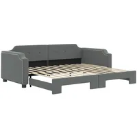 VidaXL Tagesbett Ausziehbar Dunkelgrau 90x200 cm Stoff1898710