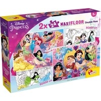 Lisciani Liscianigiochi 91720 Maxifloor 2 x 24 Princess, Disney Puzzle 2 x 12 stück Prinzessinnen, 35 x 25 cm (2 Puzzles)