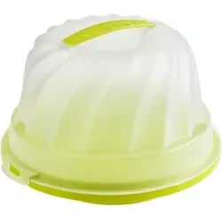 Rotho FRESH Gugelhupf- Kuchenbehälter 1721105070 , Farbe: transparent / grün