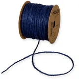 HALBACH Dekoband Jute Blau 50 m x 2,0 mm