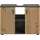 WELLTIME Waschbeckenunterschrank WELLTIME "MANI, Paneeloptik, 2 offene Fächer, Siphonausschnitt", basalt nachbildung, artisan oak nachbildung, B:80cm H:59cm T:30cm, FSC-zertifizierter Holzwerkstoff, Schränke, Waschbeckenunterschrank, WBU, Waschbeckenunterschrank,
