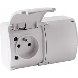 Doktorvolt Doppelsteckdose IP44 Weiß 2 St.