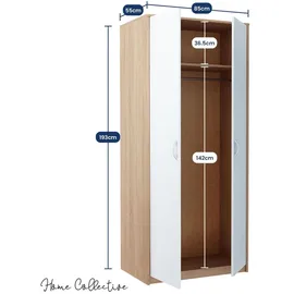 home collective Garderobenschrank 85 x 0 x 0 cm Beige/Weiß