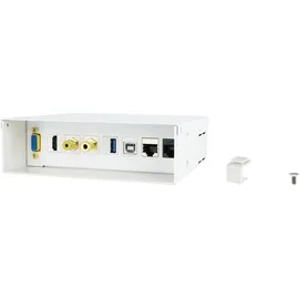 NANOCABLE 10.35.0003 - Multimedia Wandanschlussdose VGA+HDMI+JACK3.5+RCA+USB3.0+USB2.0+2xRJ45, weiß