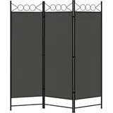 Woltu Raumteiler Paravent 3 Teilig 167x172 cm, Trennwand klappbar freistehend Sichtschutz, Raumtrenner innen Outdoor Garten Balkon Terrasse, Raumtrenner Dunkelgrau
