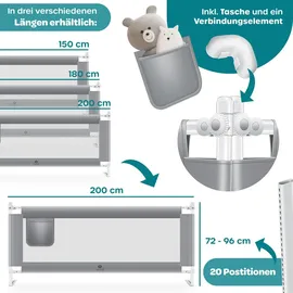Kesser Bettschutzgitter Reise 72-96 cm Silber