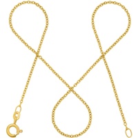 modabilé Goldkette Ankerkette DELICATE Rund 1,5mm 585 Gold, Halskette Damen, Damenkette 36cm dezent, Kette, Made in Germany gelb|goldfarben 60cm