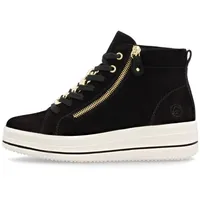 Remonte Damen High-Top Sneaker D1C70, Frauen Halbschuhe,lose Einlage,schnürstiefeletten,straßenschuhe,Strassenschuhe,Sportschuhe,schwarz (02),41 EU