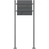 ML-Design Standbriefkasten Postkasten Briefkasten Briefkasten mit Zeitungsfach, Pfosten 120cm