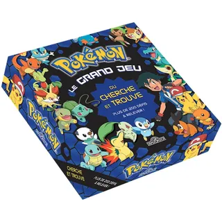 Dragon d'or Pokémon - Le grand jeu du Cherche et Trouve: Plus de 200 défis à relever ! Contient : un plateau de jeu, 200 cartes défis, un dé, un sablier, 20 cartes, des pions