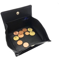 JOCKEY CLUB Geldbörse echt Leder Portemonnaie Wiener Schachtel mit RFID Schutz, extra großes Münzfach, Farbe schwarz schwarz