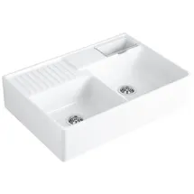 Villeroy & Boch Spülstein 2,5 Becken rechts Einbauspüle weiß 895 x 220 mm Handbetätigung