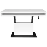 freiraum Couchtisch Lift, höhenverstellbar bis 78cm, weiss / schwarz - 110x59/78x60cm (BxHxT) schwarz