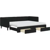vidaXL Tagesbett 90 x 200 cm Schwarz