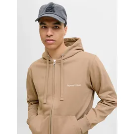 JACK & JONES JACK&JONES ORIGINALS JORNORREBRO EMB SWEAT ZIP HOOD NOOS mocha meringue, XL & XL