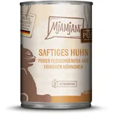 MjAMjAM Purer Fleischgenuss 400g Dose Katzennassfutter Sparpaket 12 x 400 Gramm saftiges Hühnchen pur