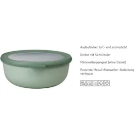 Mepal - Multischale Cirqula Round Set 3-teilig - Vorratsdosen mit Deckel - Geignet als Aufbewahrungsbox, Kuhlschrank, Gefrierschrank & Mikrowellengeschirr - 500 ml, 1000 ml & 2000 ml - Vivid Mauve