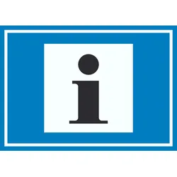 Information Symbol Schild A3 Rückseite selbstklebend
