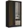 masseno Schwebetürenschrank NELVIA 120 x 216 x 61 cm Schwarz