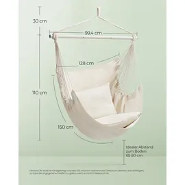 Songmics Hängestuhl Weiß