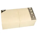Papstar 250 Servietten, 3-lagig 1/4-Falz creme