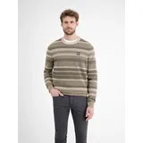 Lerros Gestreifter Strickpullover Beige XL
