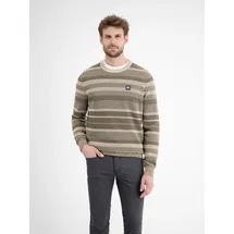 Lerros Gestreifter Strickpullover Beige XL